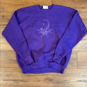 Lee Purple Cotton Blend Sweatshirt VINTAGE